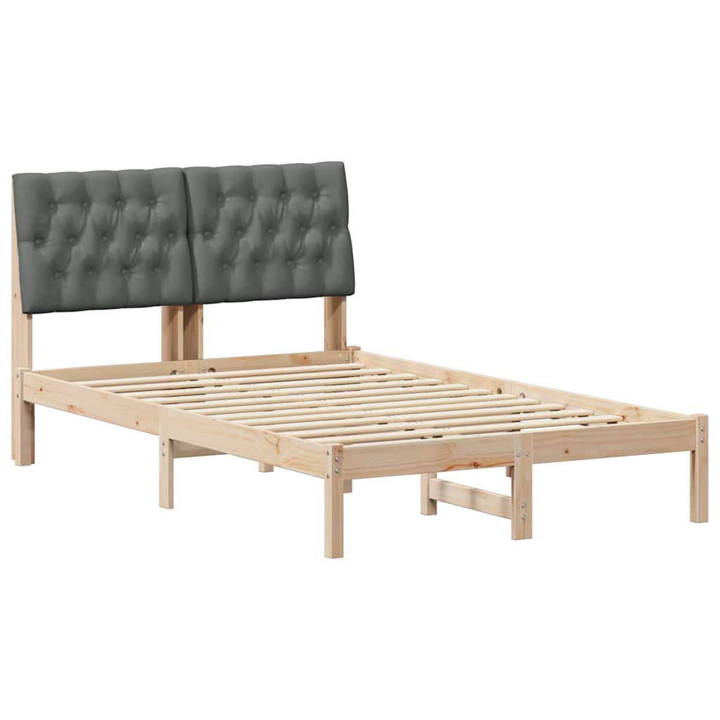 Letto con Testiera Rivestita con testiera Marrone 120 x 190 cm