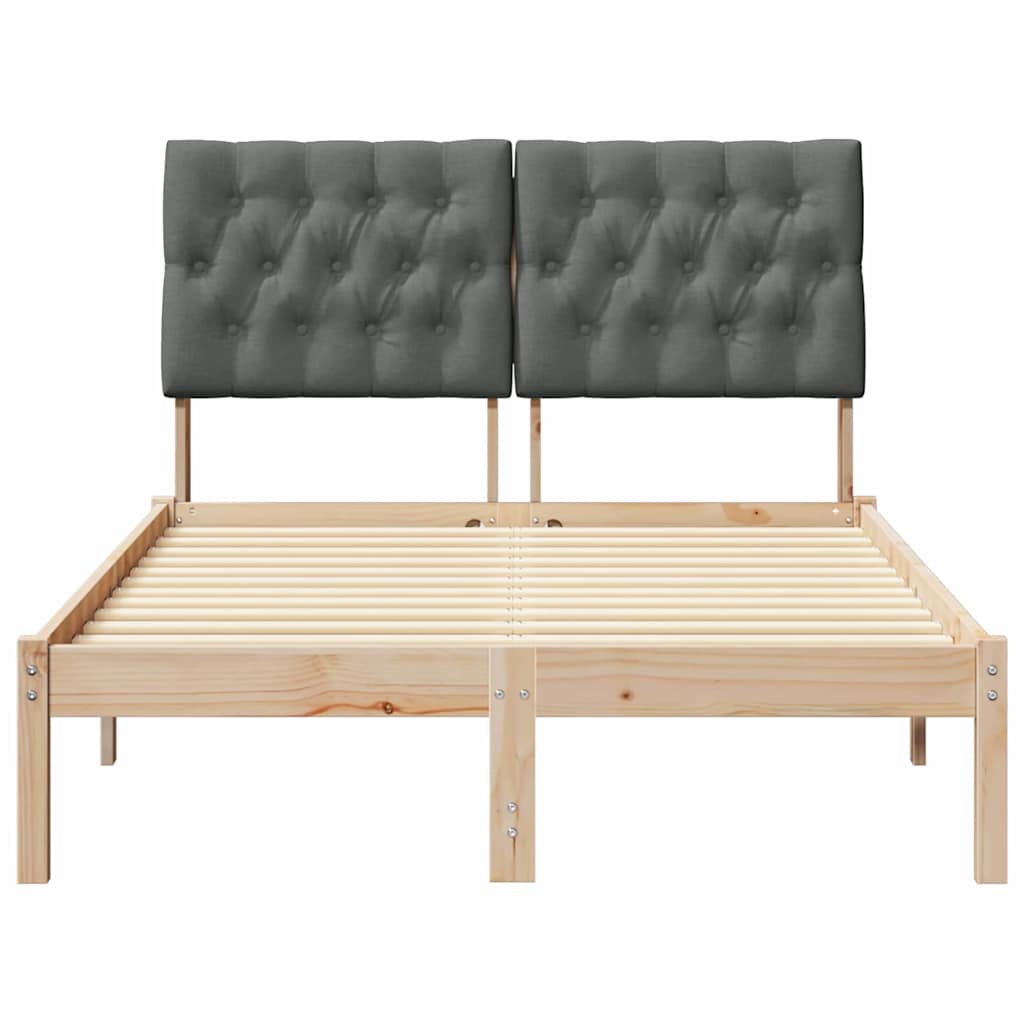 Letto con Testiera Rivestita con testiera Marrone 120 x 190 cm