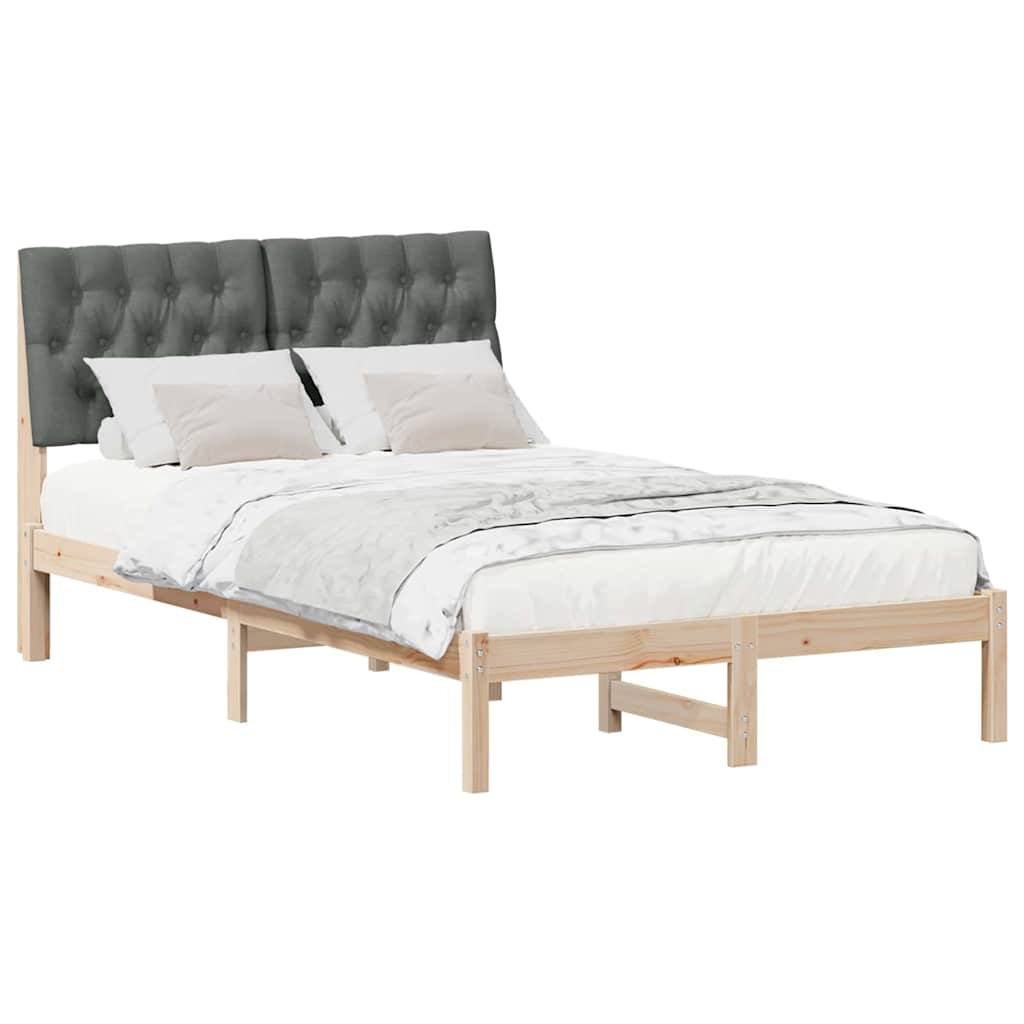Letto con Testiera Rivestita con testiera Marrone 120 x 190 cm