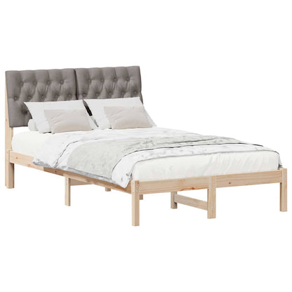 Letto con Testiera Rivestita con testiera Marrone 120 x 190 cm