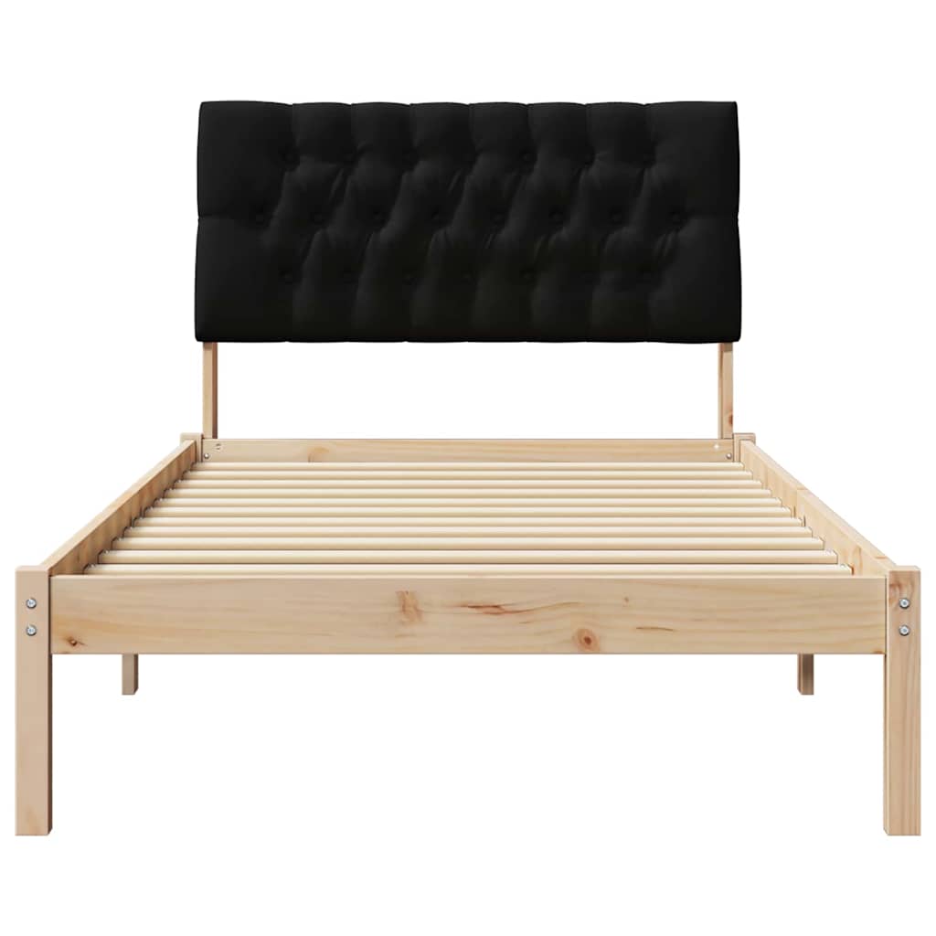 Letto con Testiera Rivestita con testiera Marrone 100 x 200 cm