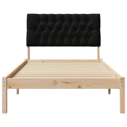 Letto con Testiera Rivestita con testiera Marrone 100 x 200 cm