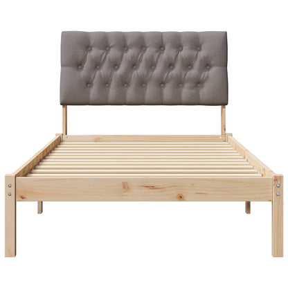 Letto con Testiera Rivestita con testiera Marrone 100 x 200 cm