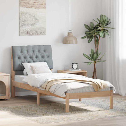 Letto con Testiera Rivestita con testiera Marrone 80 x 200 cm