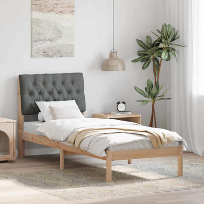 Letto con Testiera Rivestita con testiera Marrone 80 x 200 cm