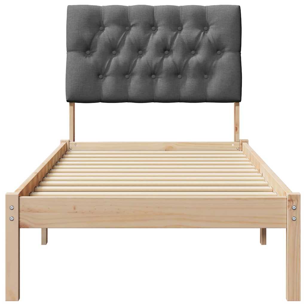 Letto con Testiera Rivestita con testiera Marrone 80 x 200 cm