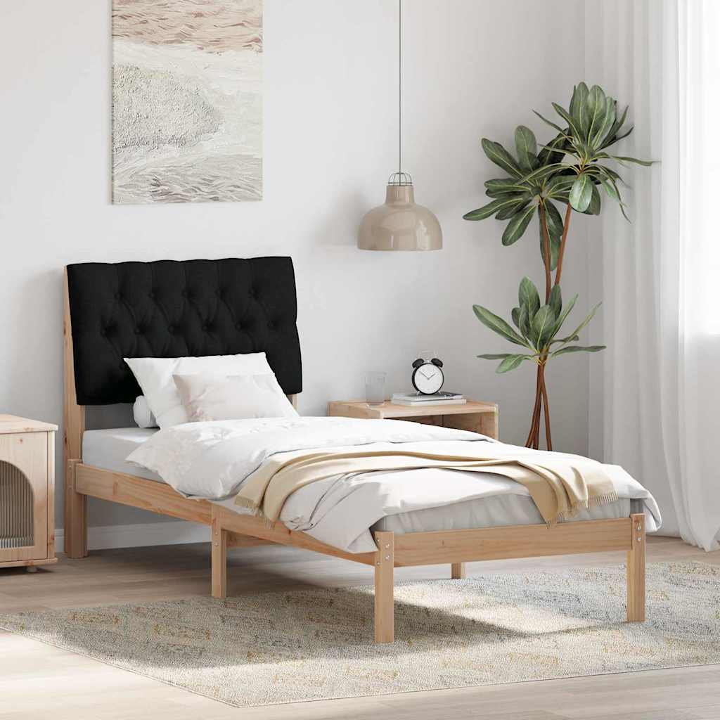 Letto con Testiera Rivestita con testiera Marrone 80 x 200 cm