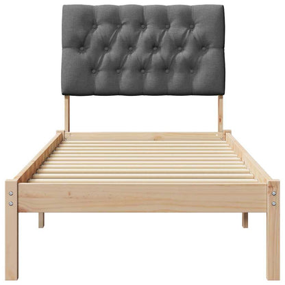 Letto con Testiera Rivestita con testiera Marrone 75 x 190 cm