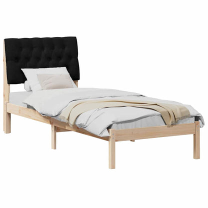 Letto con Testiera Rivestita con testiera Marrone 75 x 190 cm