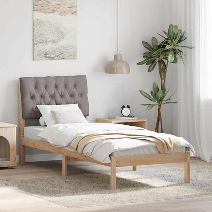 Letto con Testiera Rivestita con testiera Marrone 75 x 190 cm