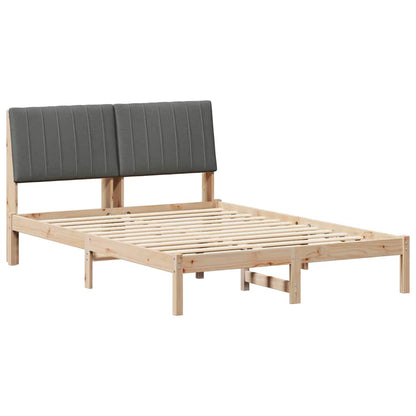 Struttura del letto Grigio scuro 140 x 190 cm Pino massello