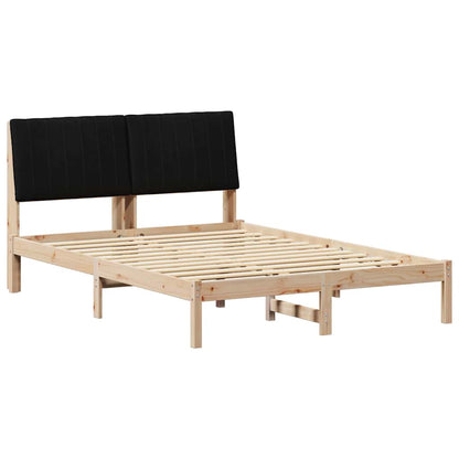Struttura del letto Nero 140 x 190 cm Pino massello