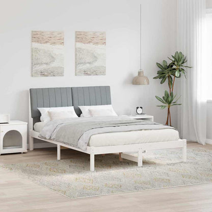 Struttura del letto Grigio chiaro 140 x 190 cm Pino massello