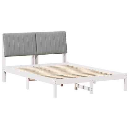 Struttura del letto Grigio chiaro 140 x 190 cm Pino massello
