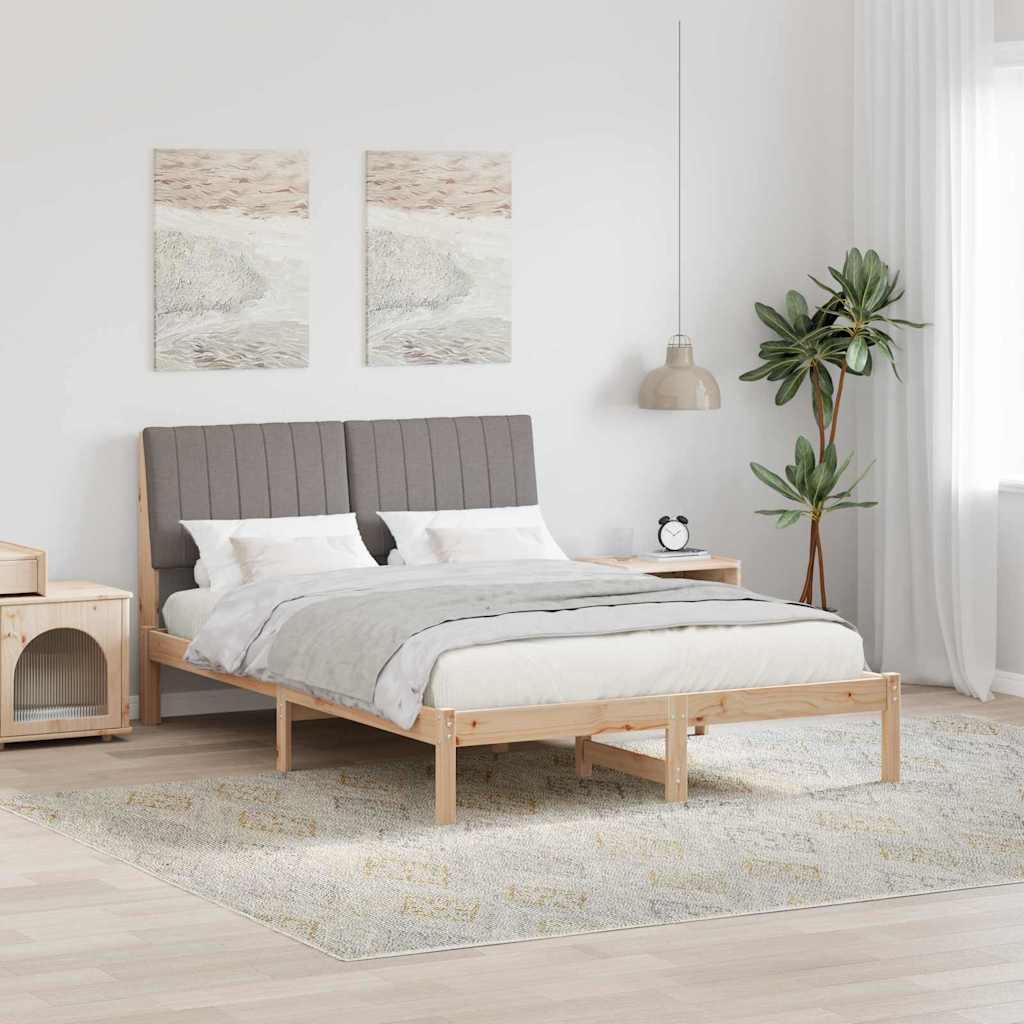 Struttura del letto Marrone 135 x 190 cm Pino massello