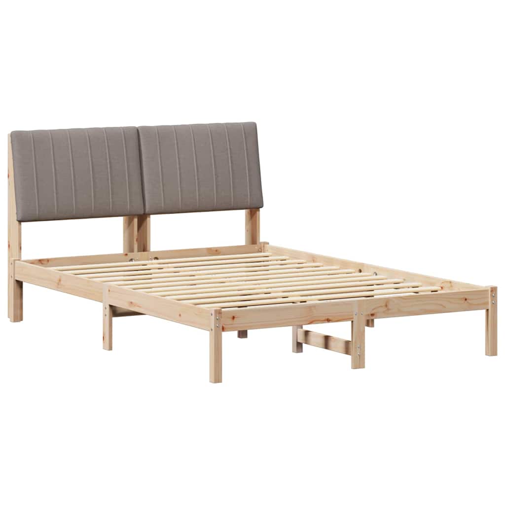 Struttura del letto Marrone 135 x 190 cm Pino massello