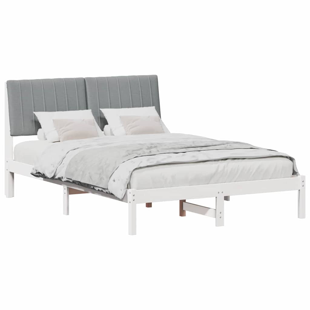 Struttura del letto Bianco 135 x 190 cm Pino massello