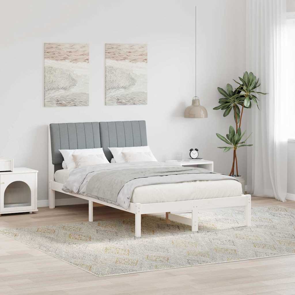 Struttura del letto Bianco 120 x 190 cm Pino massello