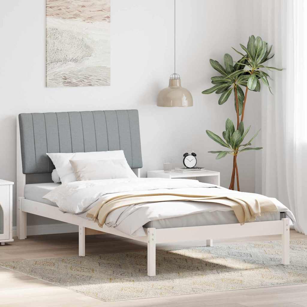 Struttura del letto Bianco 100 x 200 cm Pino massello