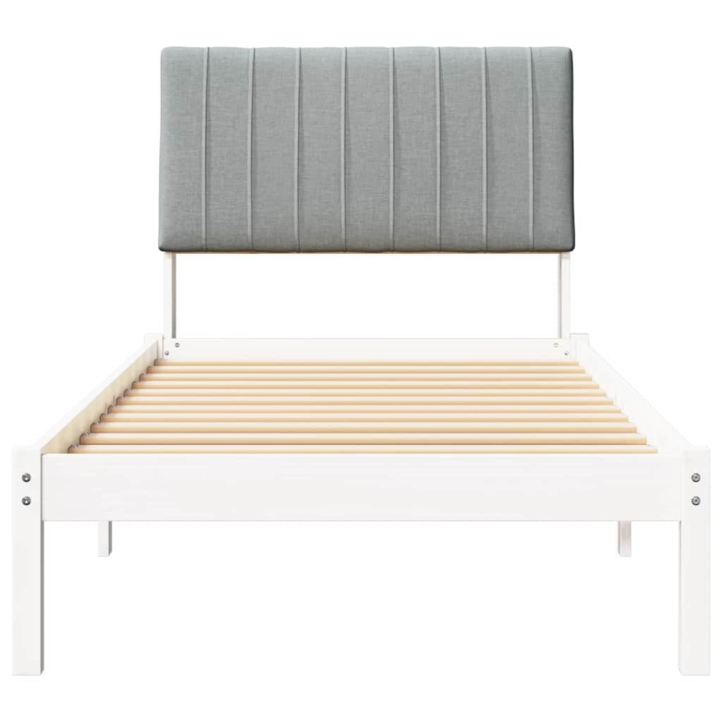 Struttura del letto Bianco 90 x 190 cm Pino massello