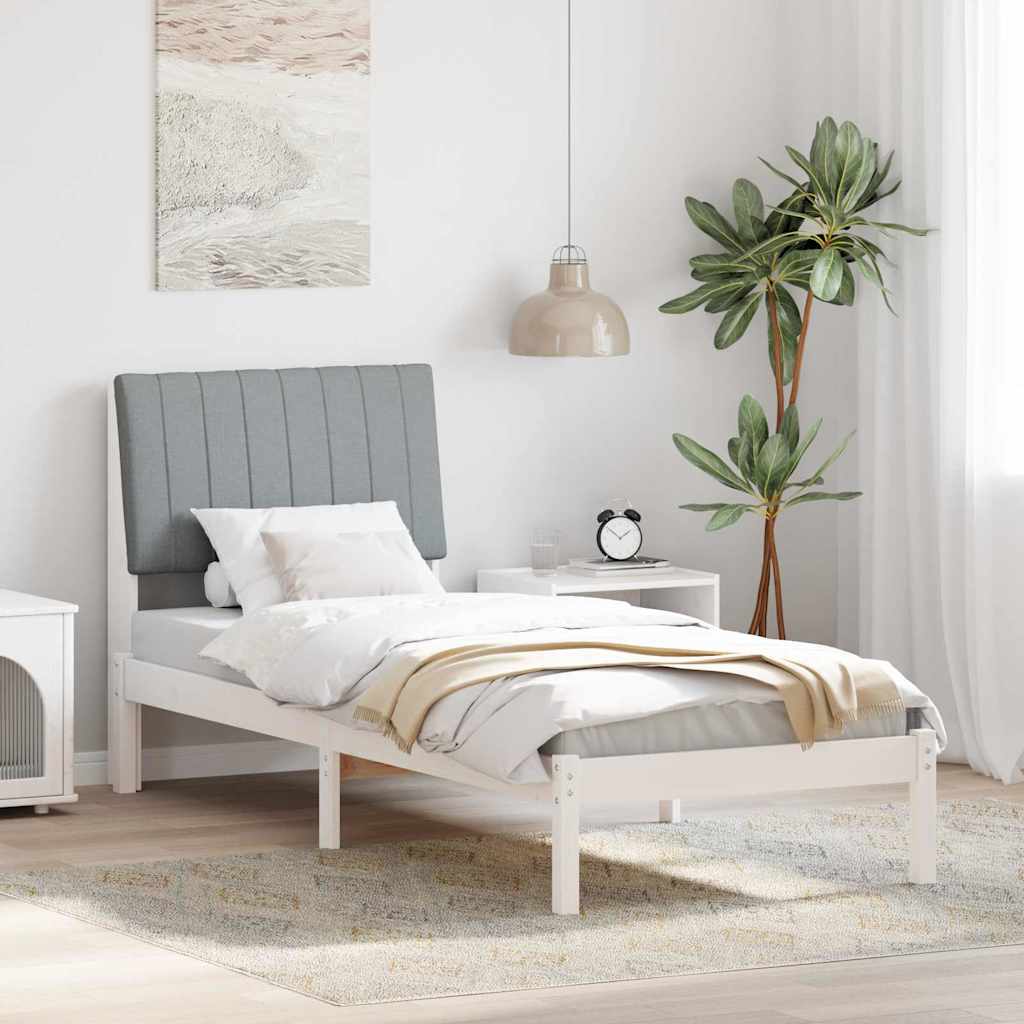 Struttura del letto Bianco 75 x 190 cm Pino massello