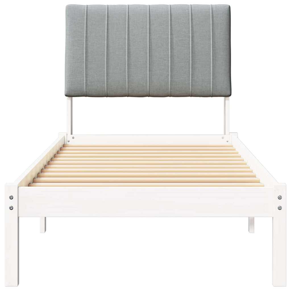 Struttura del letto Bianco 75 x 190 cm Pino massello