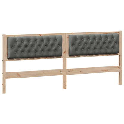 Testiera marrone e grigio scuro 200 cm Legno di pino massello