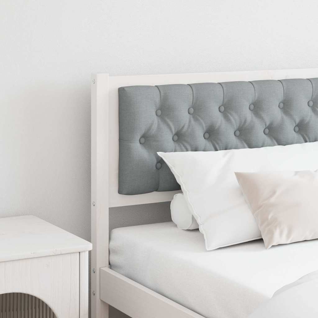Testiera Bianco e grigio chiaro 200 cm Legno di pino massello