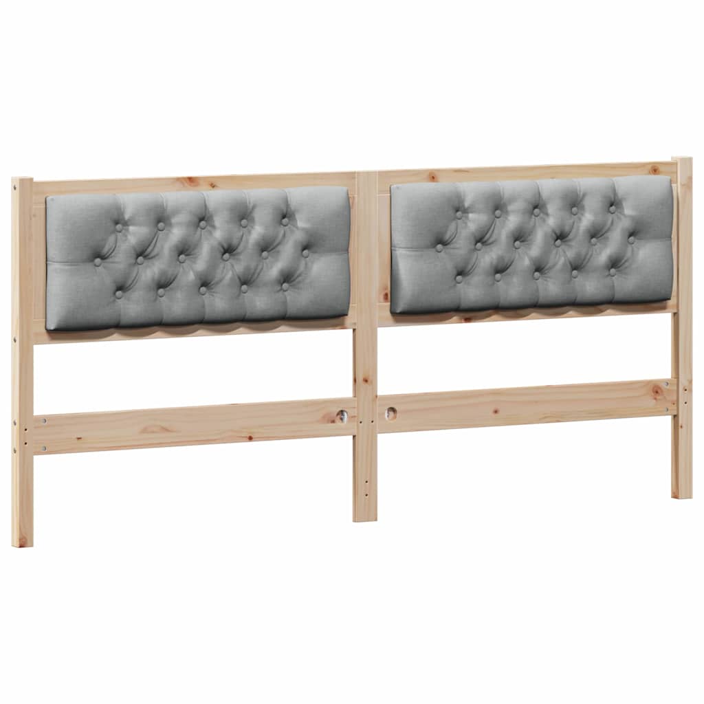 Testiera Marrone e grigio chiaro 180 cm Legno di pino massello
