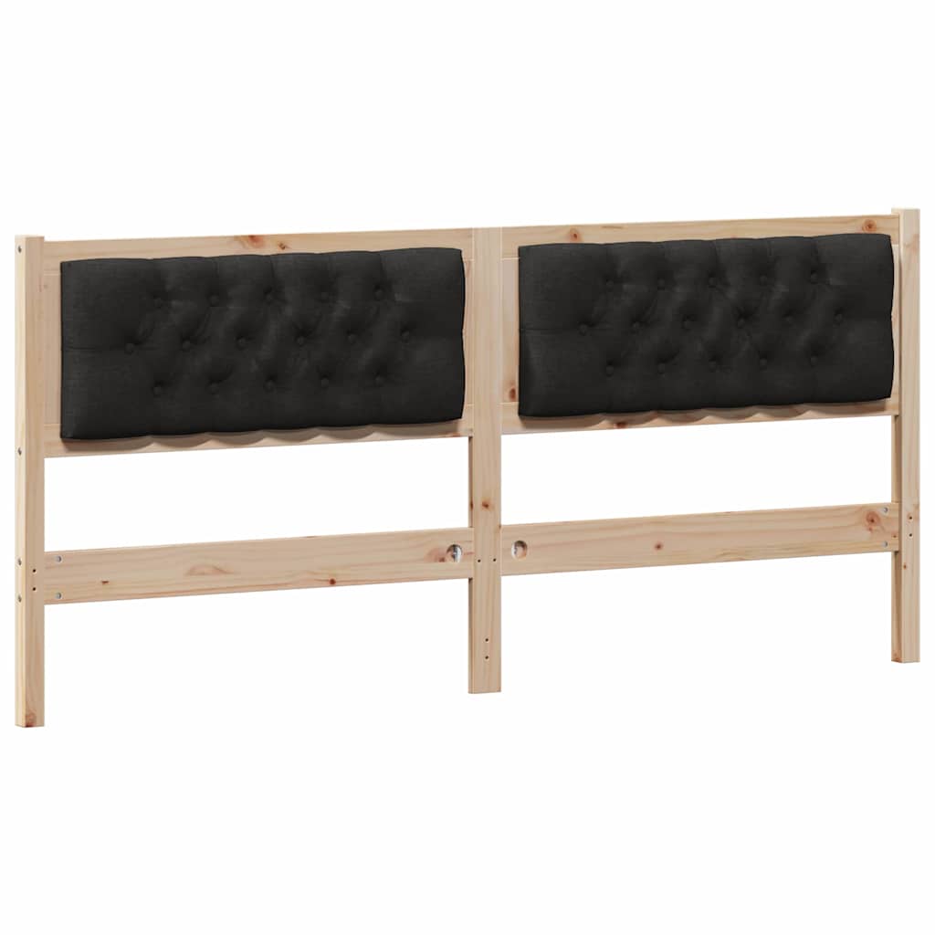Testiera Altro Marrone e nero 180 cm Legno di pino massello