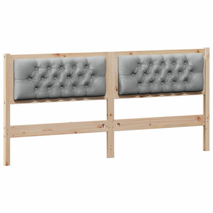 Testiera Marrone e grigio chiaro 160 cm Legno di pino massello
