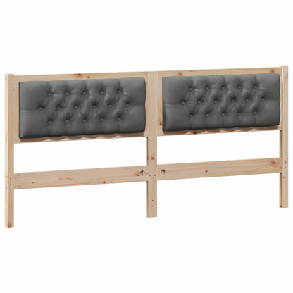 Testiera marrone e grigio scuro 160 cm Legno di pino massello