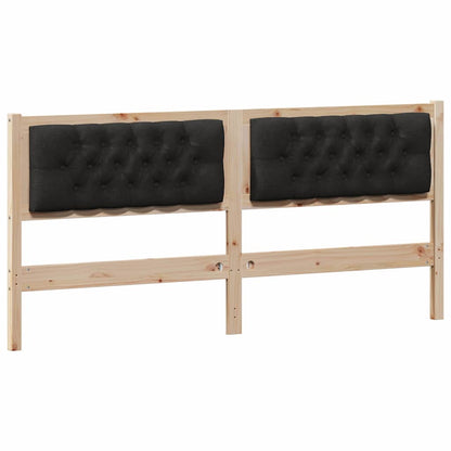 Testiera Altro Marrone e nero 160 cm Legno di pino massello