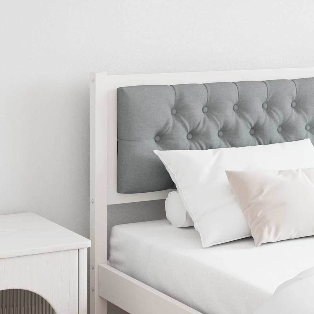Testiera Bianco e grigio chiaro 160 cm Legno di pino massello