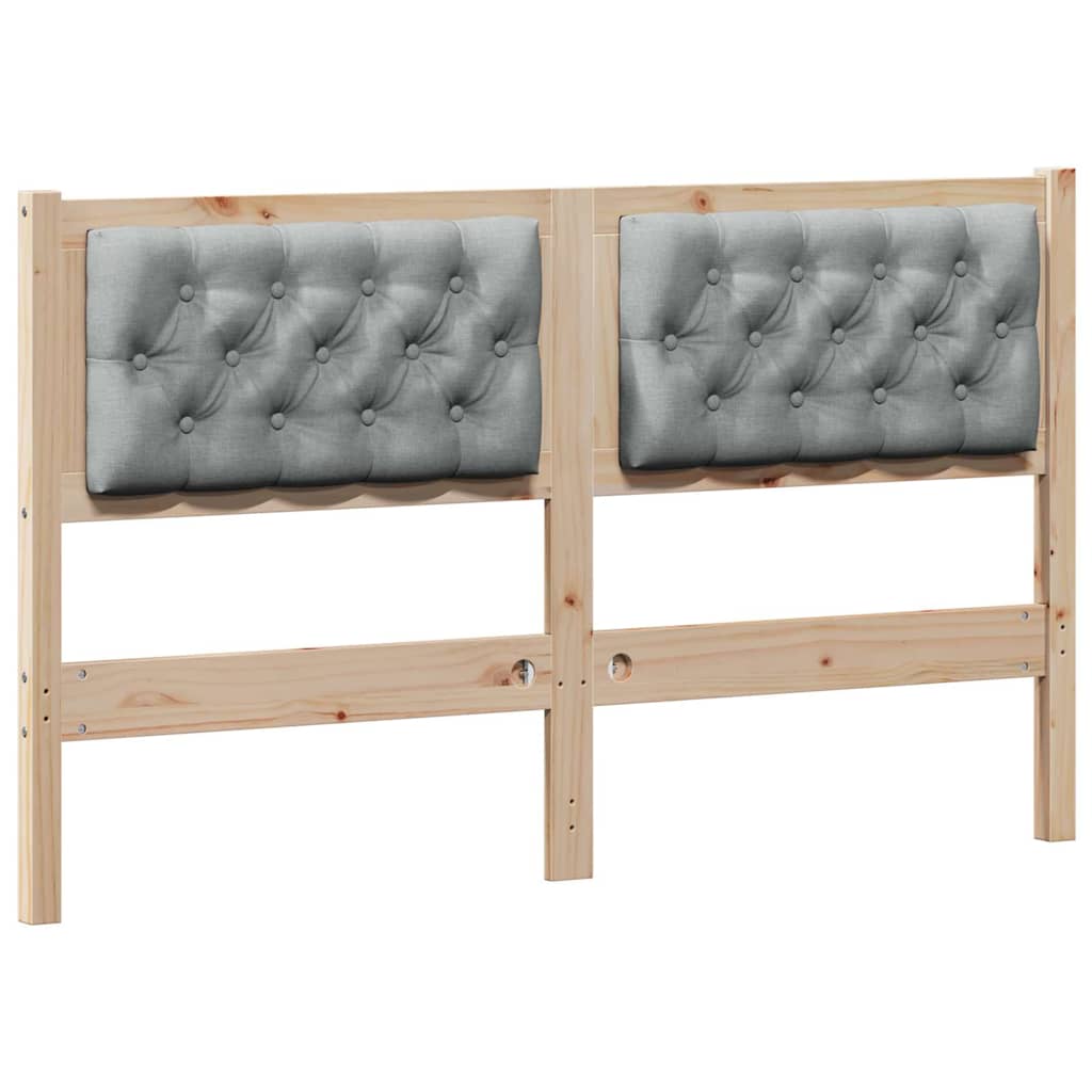 Testiera Marrone e grigio chiaro 150 cm Legno di pino massello