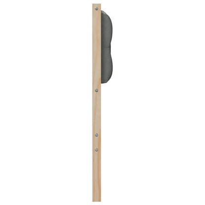 Testiera marrone e grigio scuro 150 cm Legno di pino massello