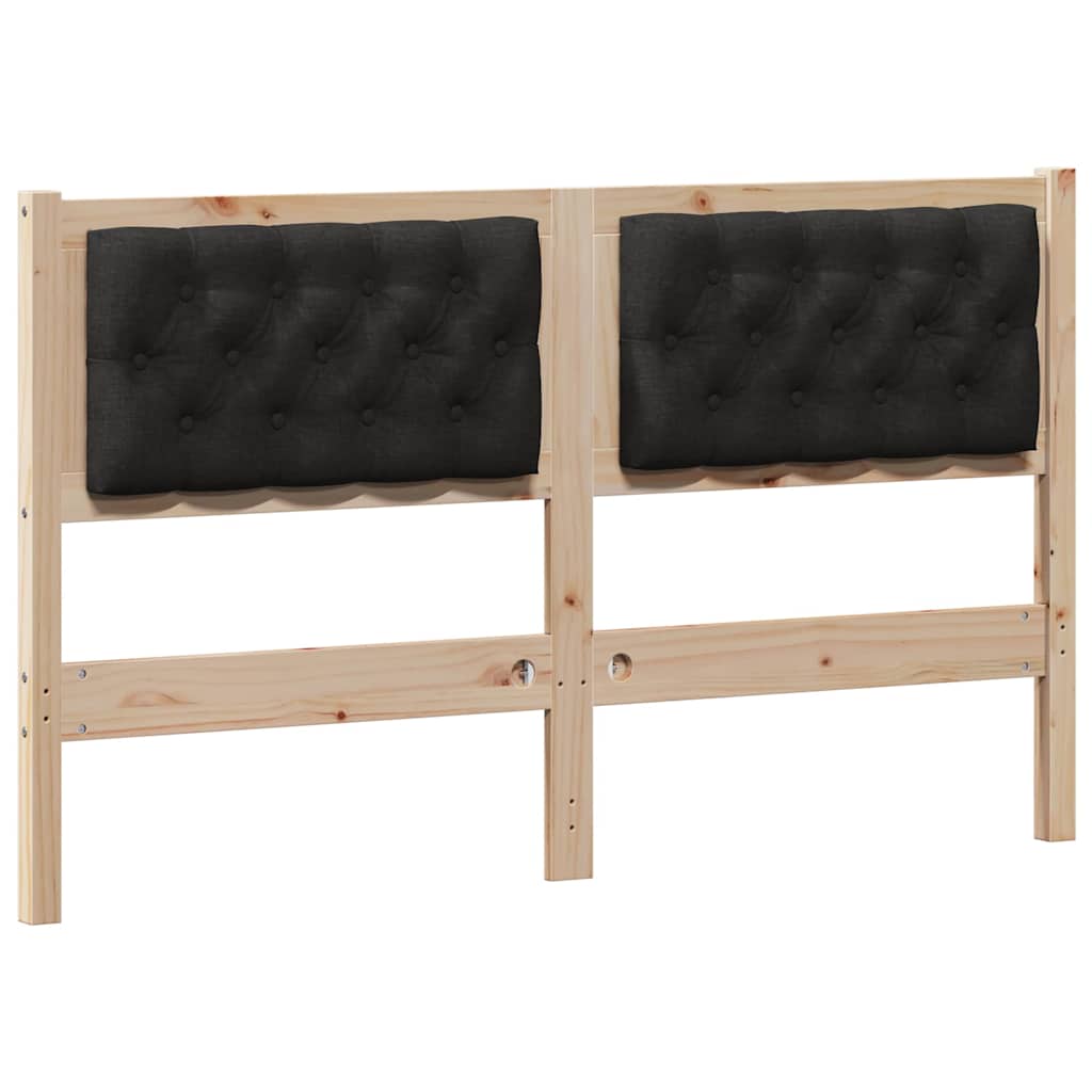 Testiera Altro Marrone e nero 150 cm Legno di pino massello