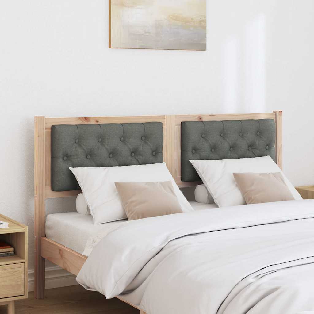 Testiera marrone e grigio scuro 140 cm Legno di pino massello