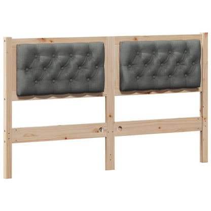 Testiera marrone e grigio scuro 140 cm Legno di pino massello