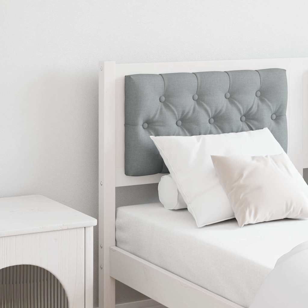 Testiera Bianco e grigio chiaro 140 cm Legno di pino massello