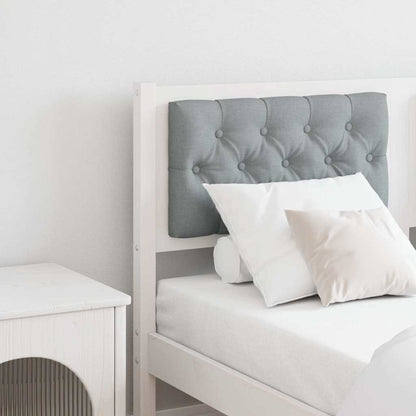 Testiera Bianco e grigio chiaro 140 cm Legno di pino massello