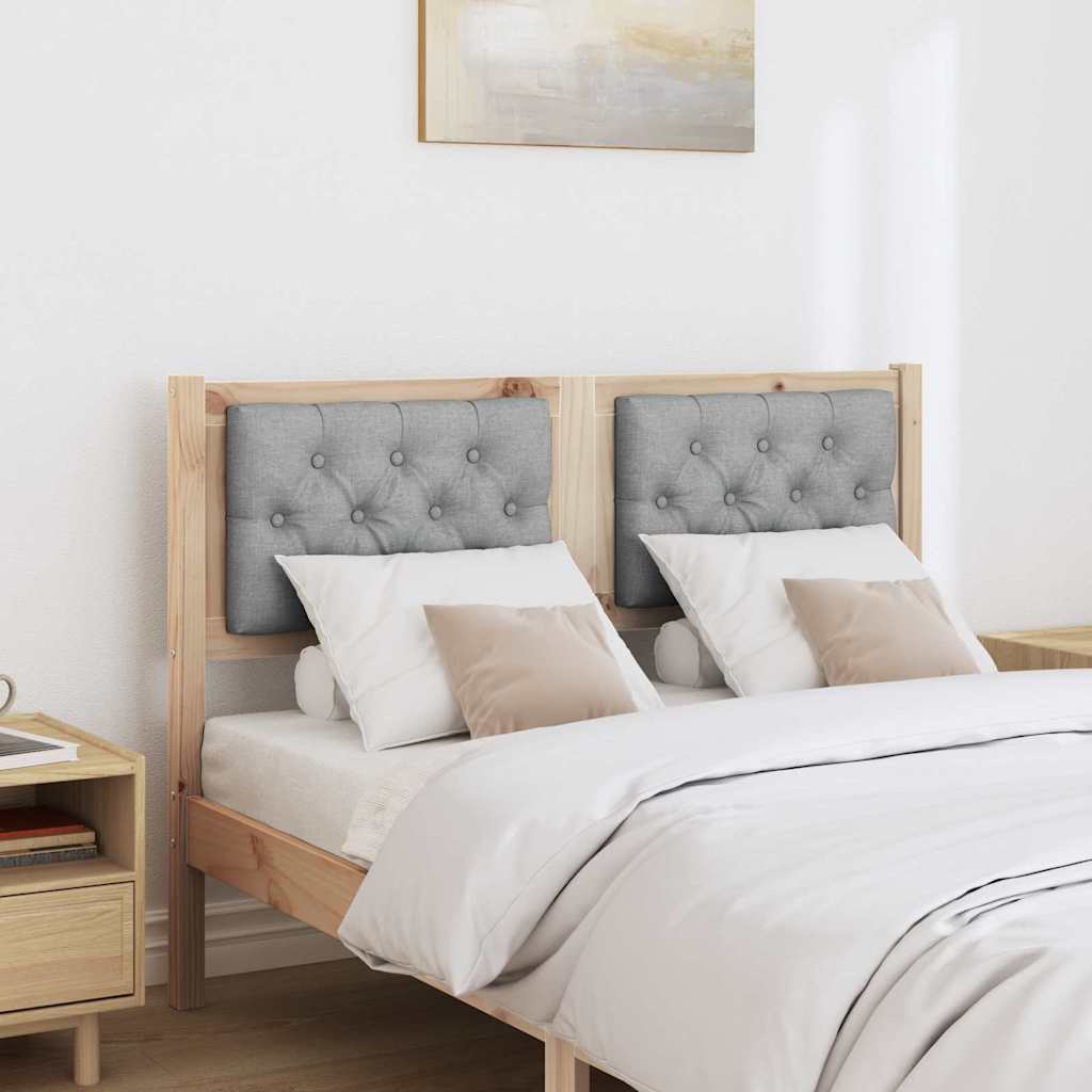 Testiera Marrone e grigio chiaro 135 cm Legno di pino massello