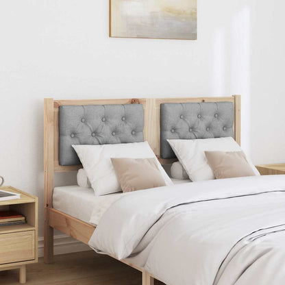 Testiera Marrone e grigio chiaro 135 cm Legno di pino massello