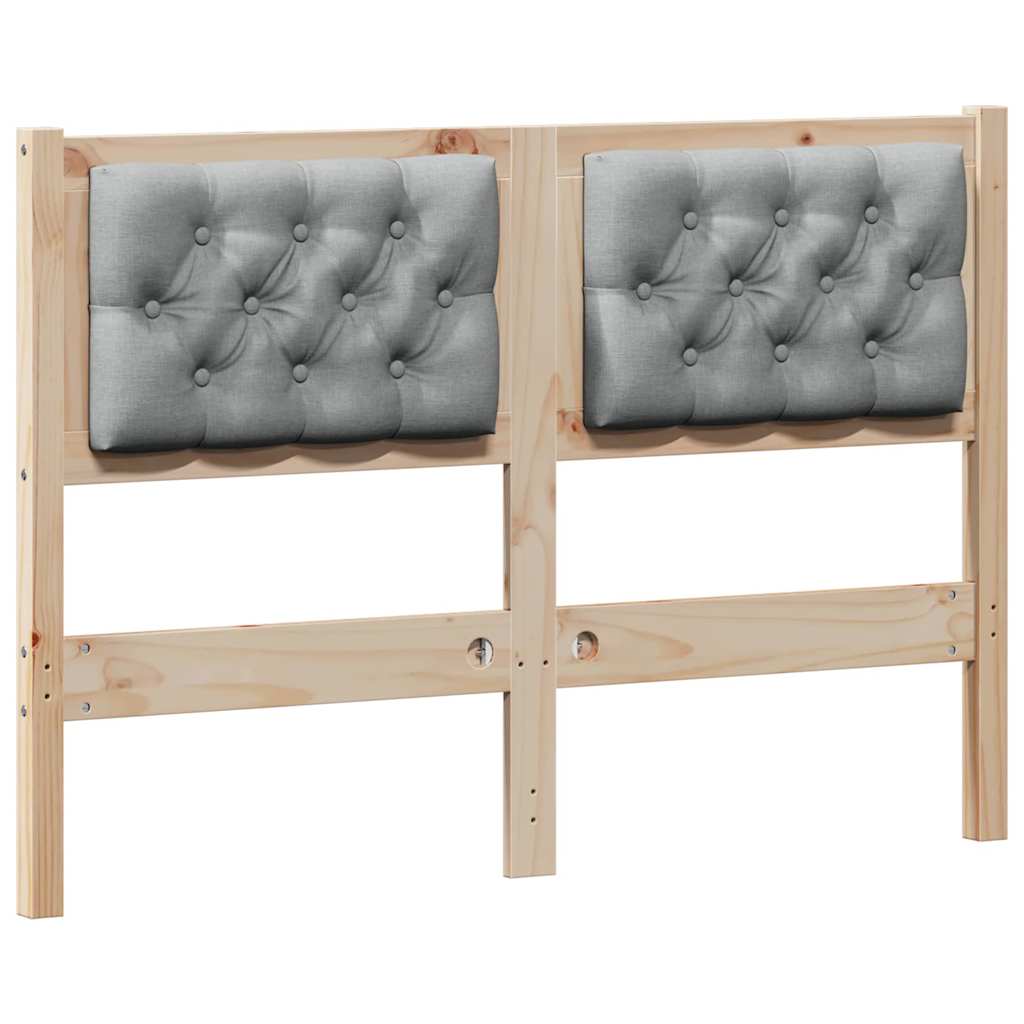Testiera Marrone e grigio chiaro 135 cm Legno di pino massello