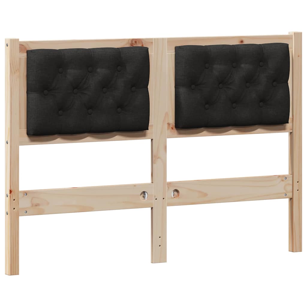 Testiera Altro Marrone e nero 135 cm Legno di pino massello