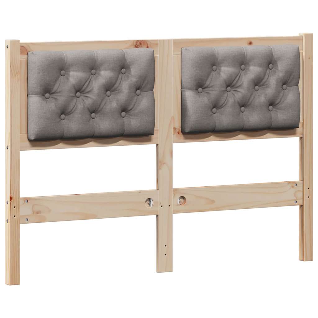 Testiera Altro Marrone e taupe 135 cm Legno di pino massello