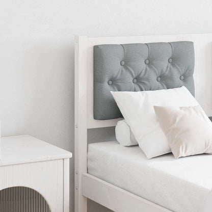 Testiera Bianco e grigio chiaro 135 cm Legno di pino massello