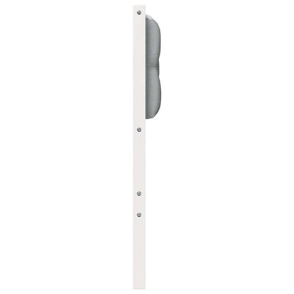 Testiera Bianco e grigio chiaro 135 cm Legno di pino massello
