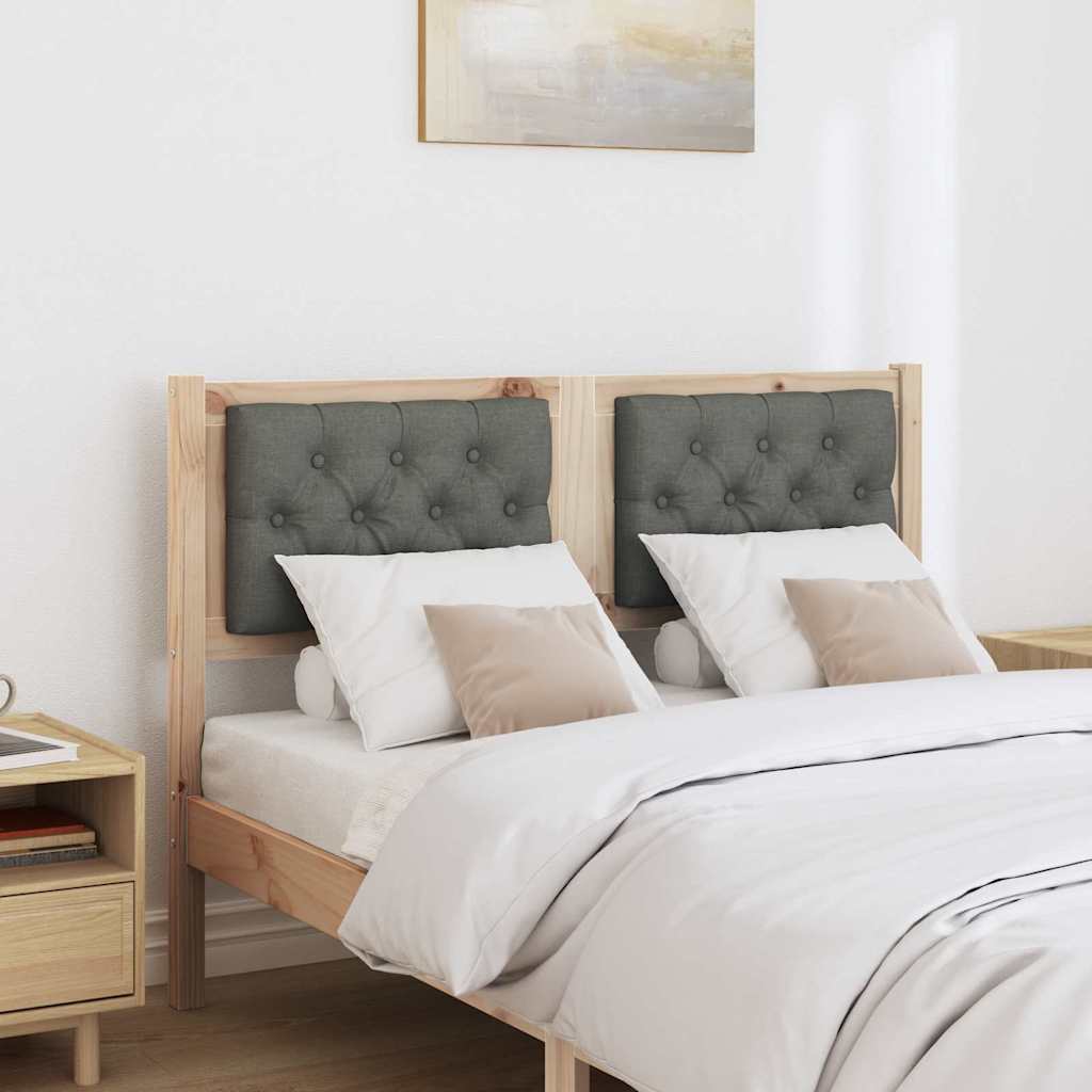 Testiera marrone e grigio scuro 120 cm Legno di pino massello