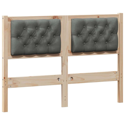 Testiera marrone e grigio scuro 120 cm Legno di pino massello
